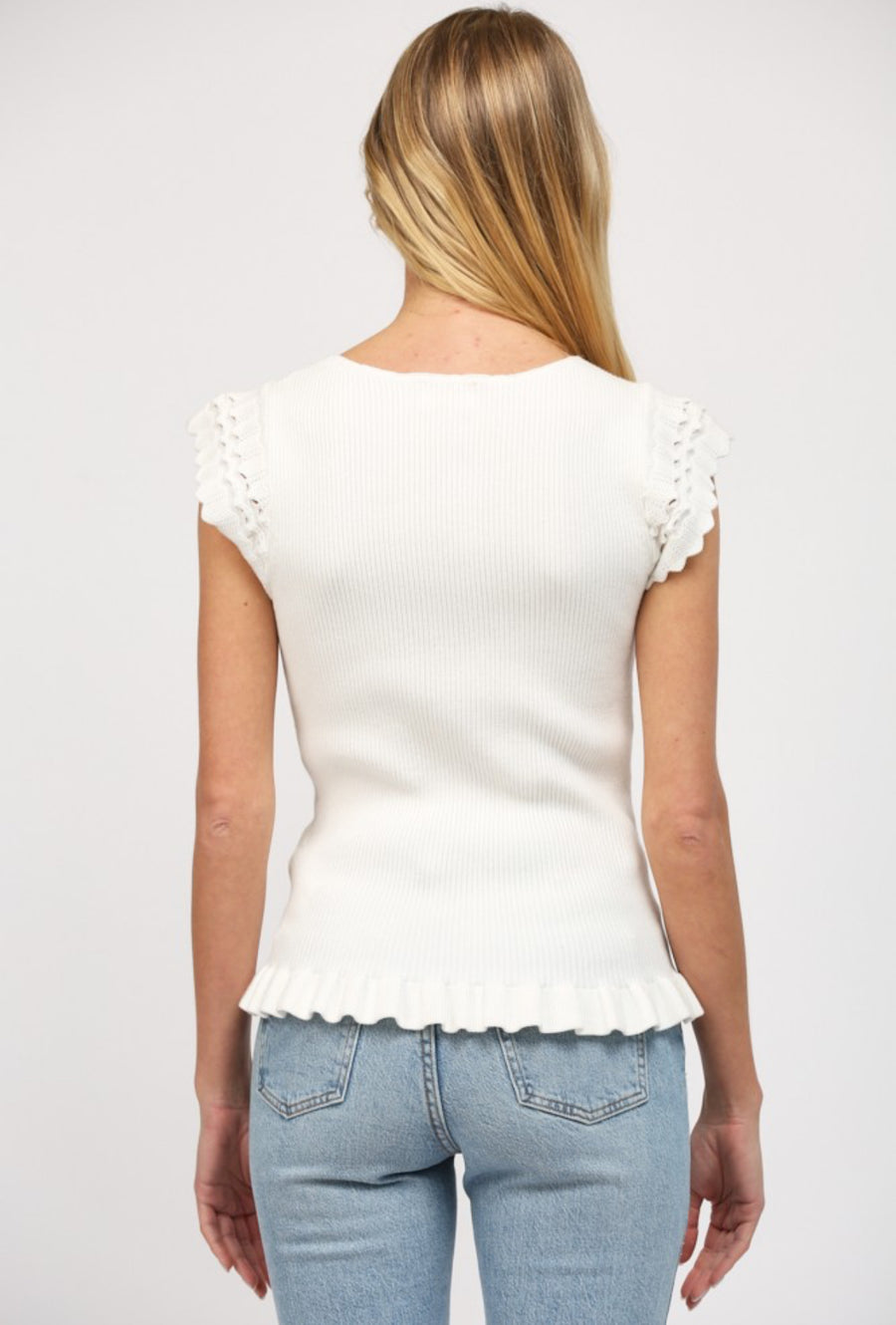 <p>Frill Detail Sweater Top</p>