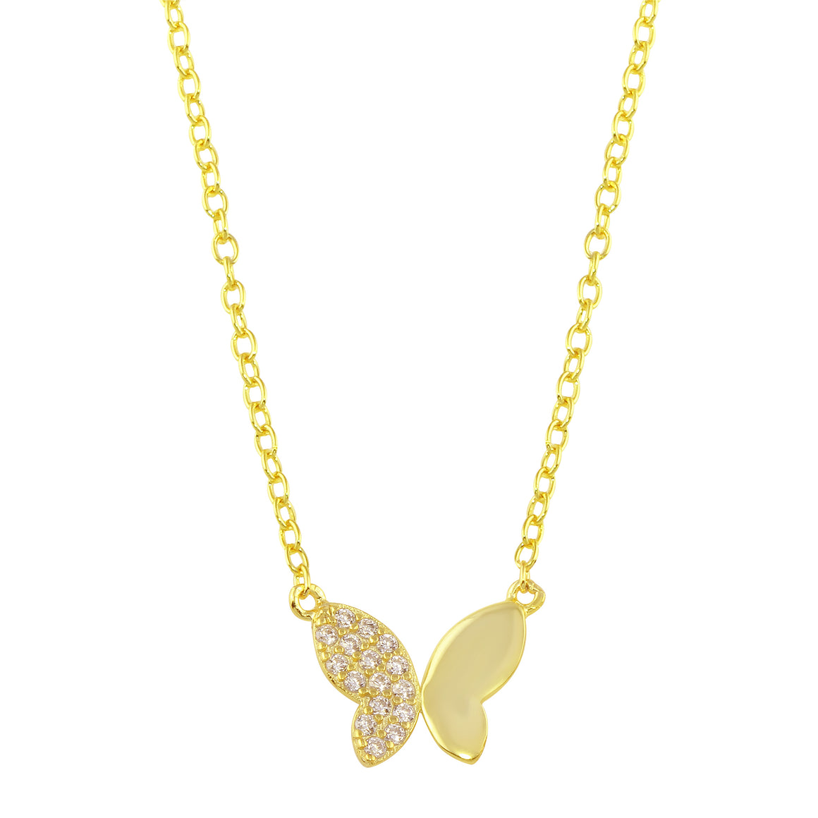 <p>Nicole Cz Butterfly Necklace</p> - Indigo Republic Boutique