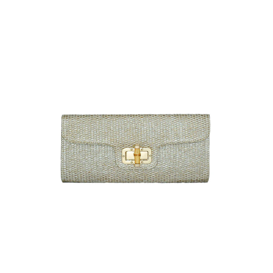 <p>Bamboo Straw Clutch</p>