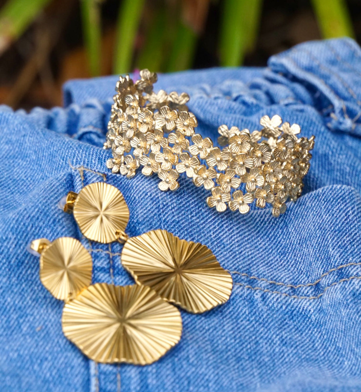 <p>Daisy Thin Cuff</p> - Indigo Republic Boutique