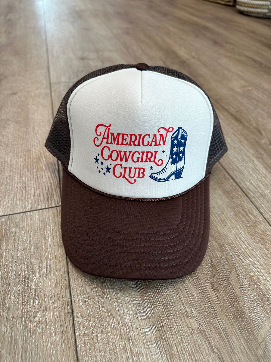 <p>American Cowgirl Trucker Hat</p>