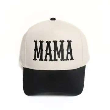 <p>Mama Embroidery Two Tone Cap</p>