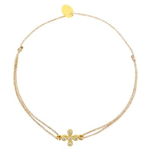 <p>Marie Cross Lurex Bracelet</p>