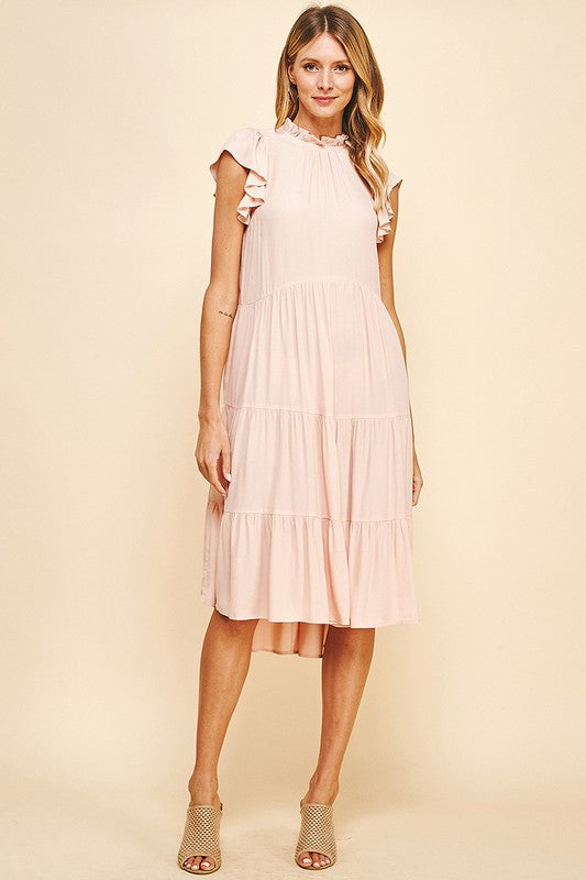 <p>Flowy Baby Doll Midi Dress</p>