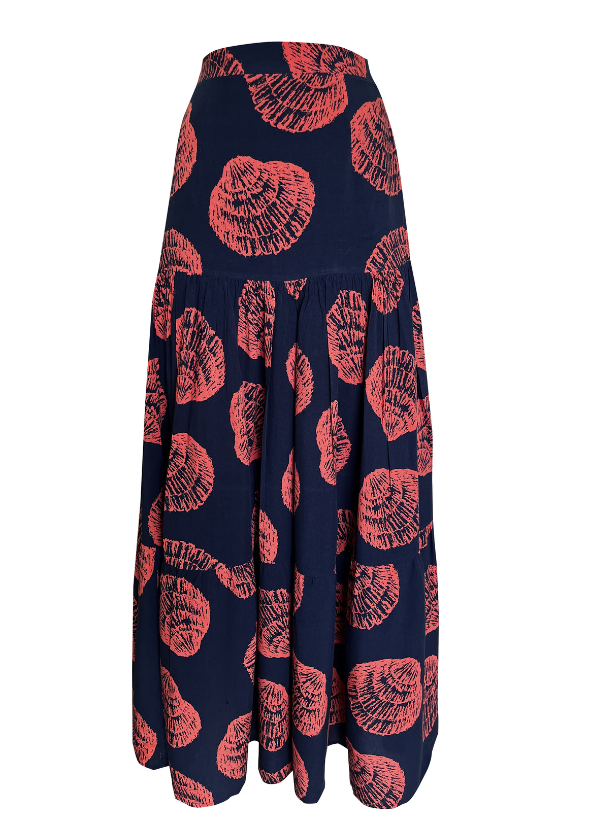 <p>Coral Shells Maxi Skirt</p>