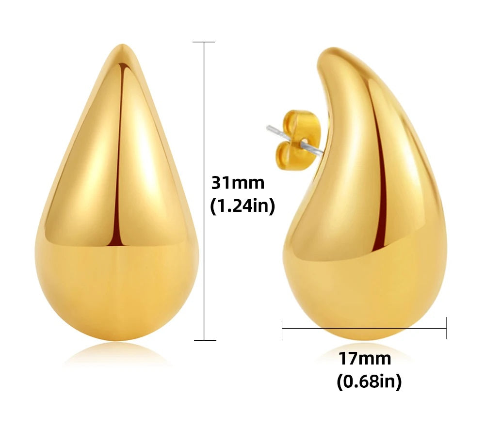 <p>Hollow Tear Drop Earrings&nbsp;</p> - Indigo Republic Boutique