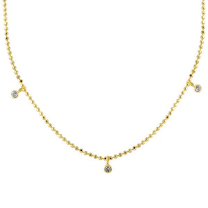 <p>Mera Ball Chain CZ Necklace</p>