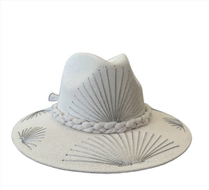 <p>Lurex Shells Threaded Panama Hat</p>