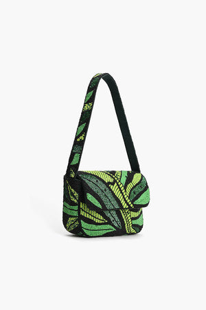 <p>Foliage Fiesta Beaded Shoulder Bag</p>