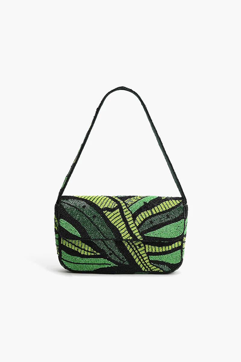 <p>Foliage Fiesta Beaded Shoulder Bag</p>