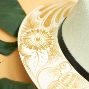 <p>Andrea Hand Painted Fedora Hat</p>