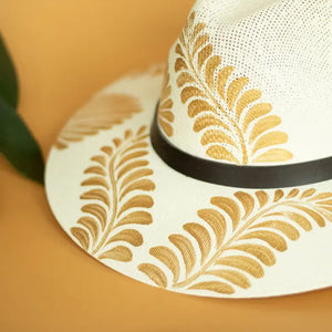 <p>Patricia Hand Painted Resort Hat</p>