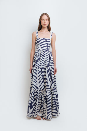 <p>Beatrice Nautical Maxi Dress</p>