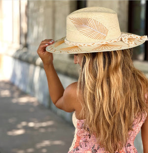 <p>Vallarta Feather Palm Hat</p>