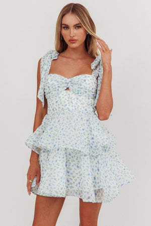 <p>Tiered Mini Floral Dress</p>