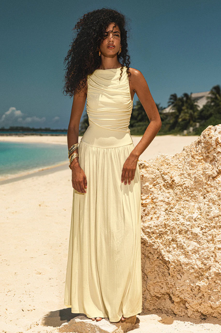 <p>Nalla Boat Neck Maxi Dress</p>