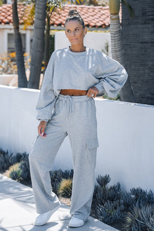 <p>Alexis Relaxed Crop Sweatshirt Set</p>