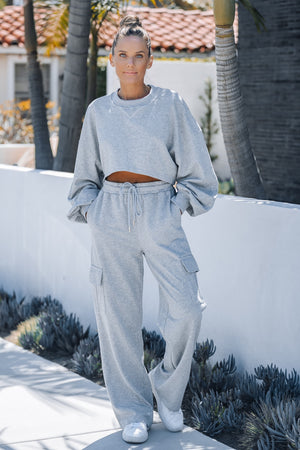 <p>Alexis Relaxed Crop Sweatshirt Set</p>