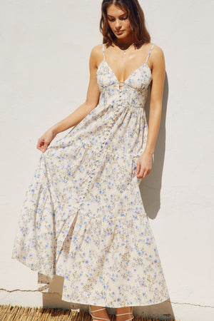 <p>Kimmy Lilac Floral Maxi Dress</p>