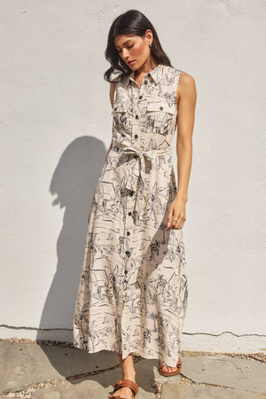 <p>Oceanside Sleeveless Maxi Dress</p>