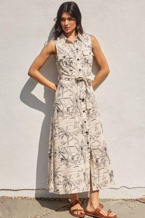 <p>Oceanside Sleeveless Maxi Dress</p>