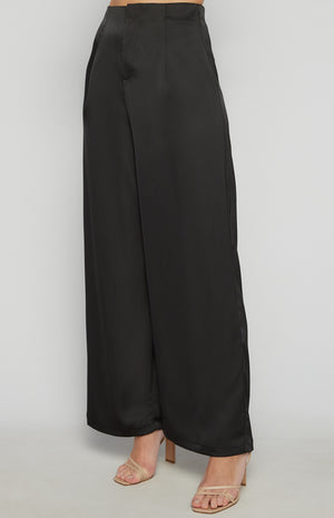 <p>High Waisted Satin Pants</p>