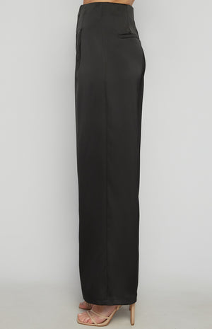 <p>High Waisted Satin Pants</p>