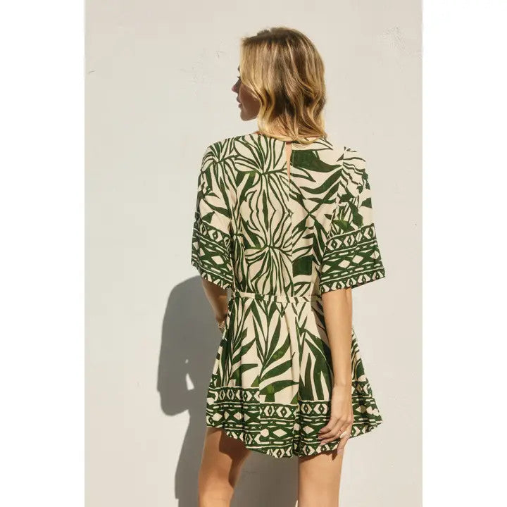 <p>Take Me Away V Neck Relaxed Romper</p>