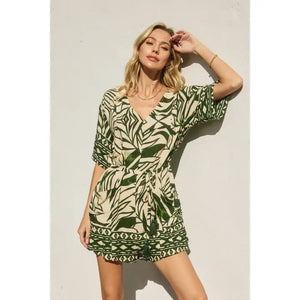 <p>Take Me Away V Neck Relaxed Romper</p>