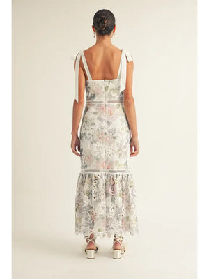 <p>Madison Lace Mermaid Midi Dress</p>
