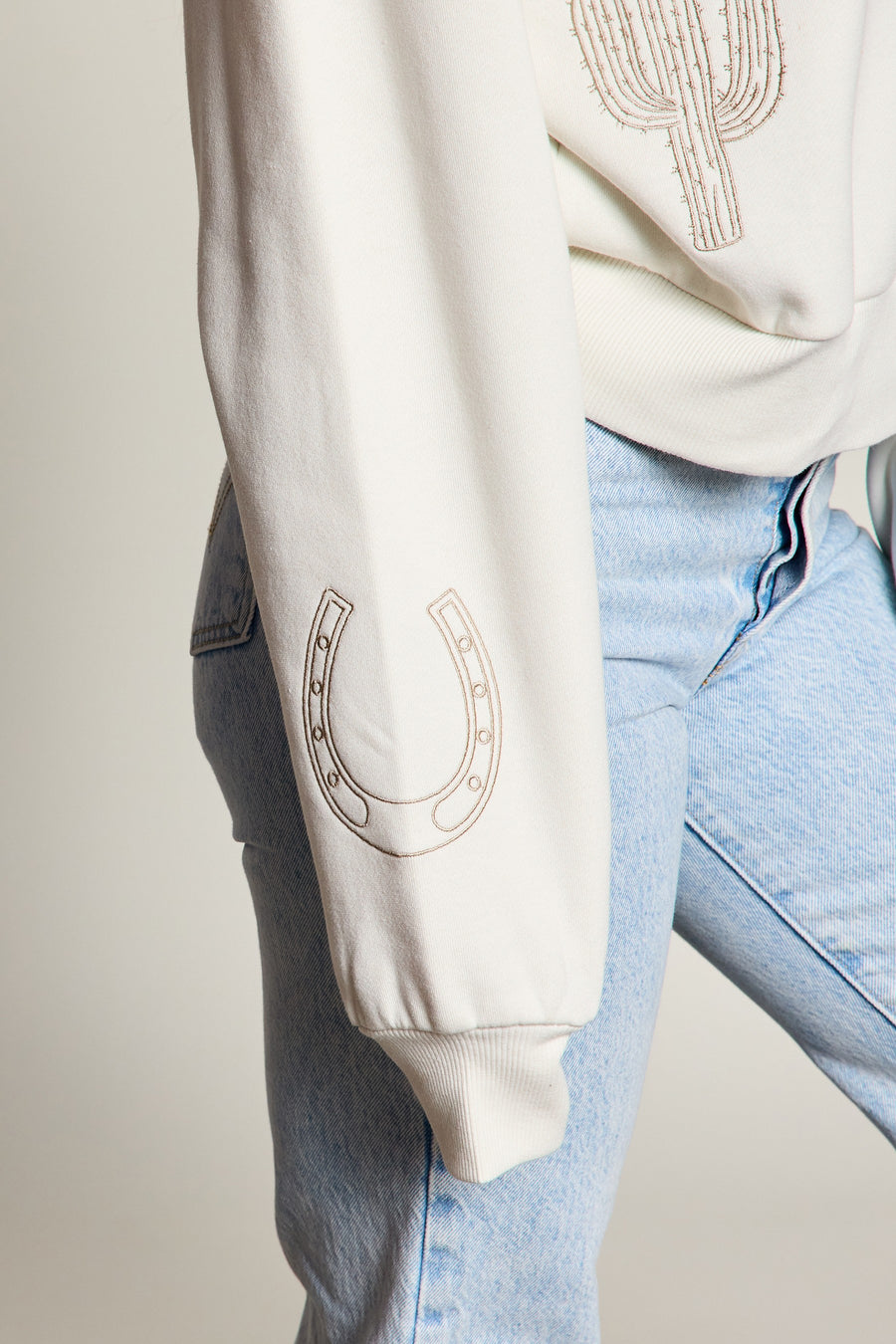 <p>Western Embroidery Sweatshirt</p>