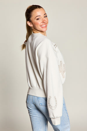 <p>Western Embroidery Sweatshirt</p>