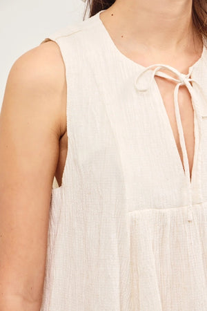 <p>V Neck Tied Front Top</p>