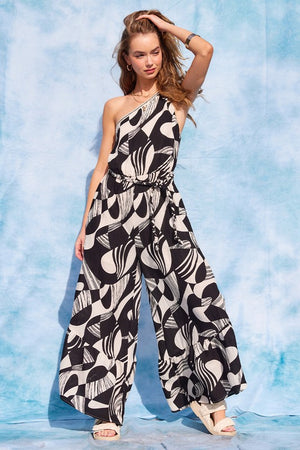 <p>Jipi Wide Leg One Shoulder Jumpsuit</p>