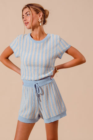 <p>Light Stripe Shorts Set</p>