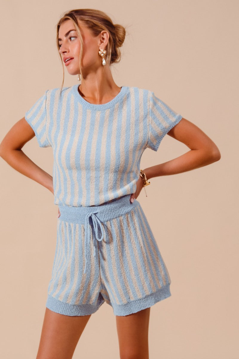 <p>Light Stripe Shorts Set</p> - Indigo Republic Boutique