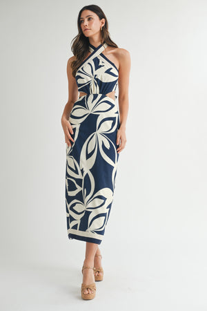 <p>Kelsey Halter Midi Dress</p>