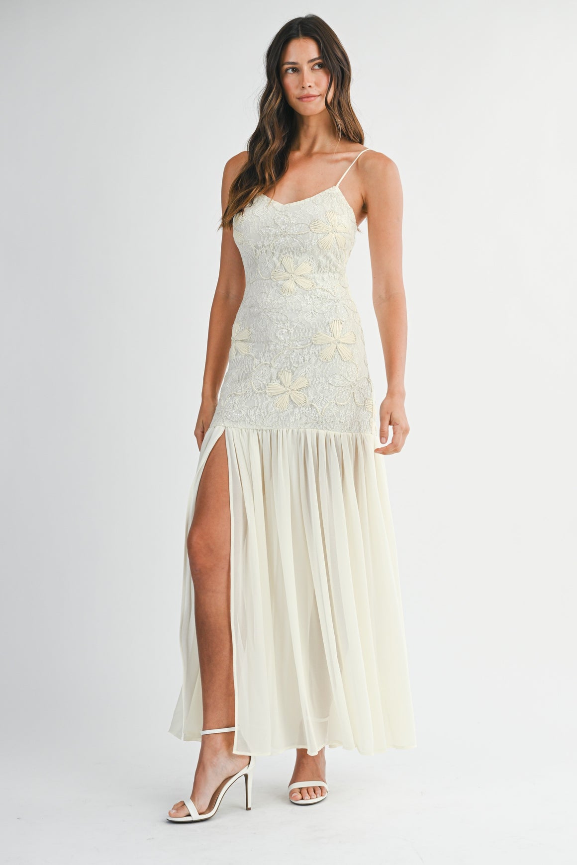 <p>Ivory Bloom Maxi Dress</p> - Indigo Republic Boutique