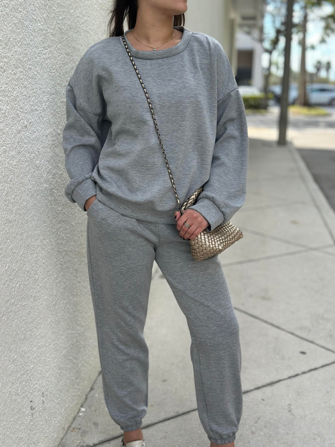 <p>Boat Neck Cozy Sweater Set</p>