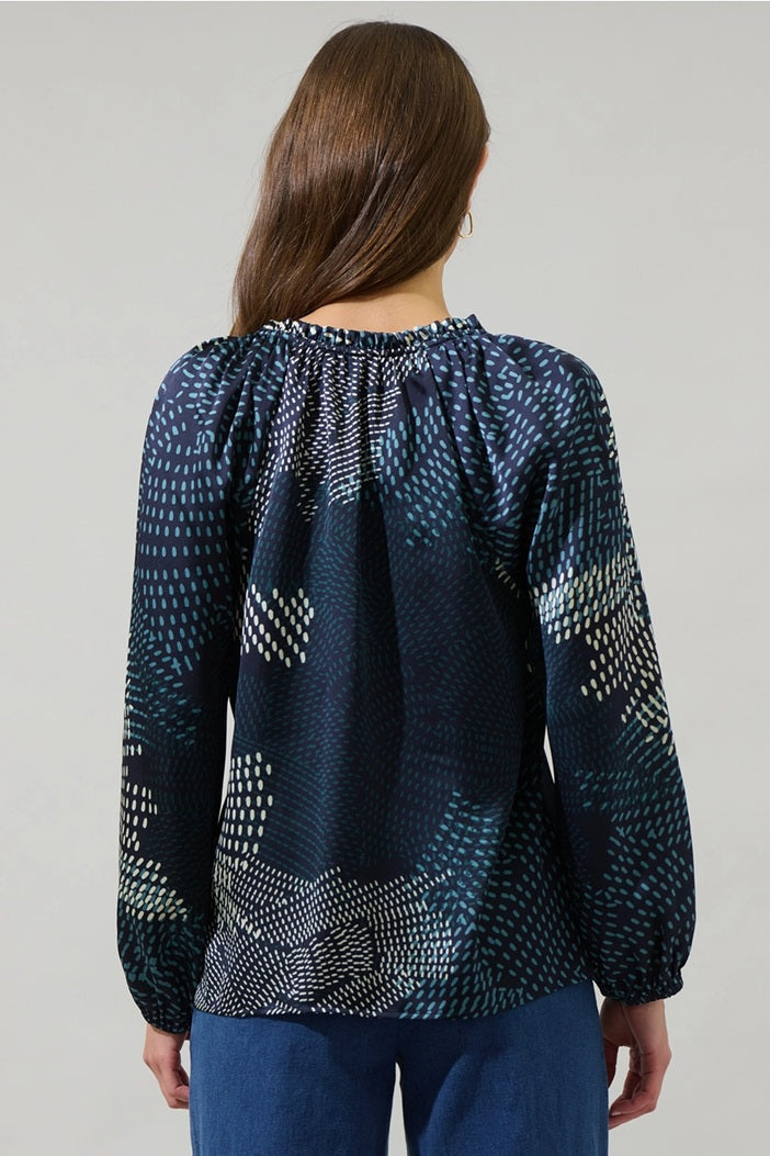 <p>Kirby Geo Satin Blouse</p>