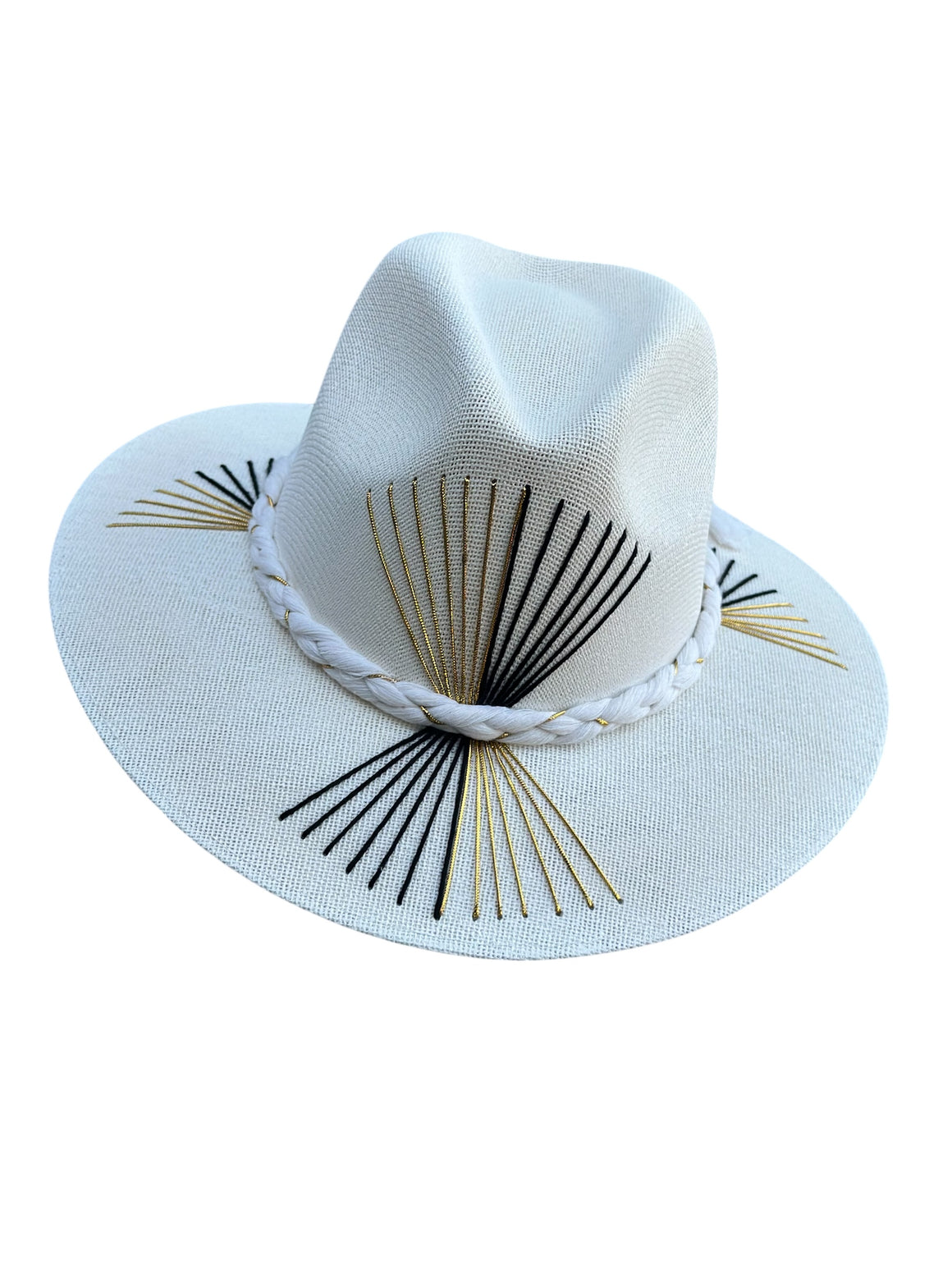 <p>Threaded Lines Mirror V Hat</p>