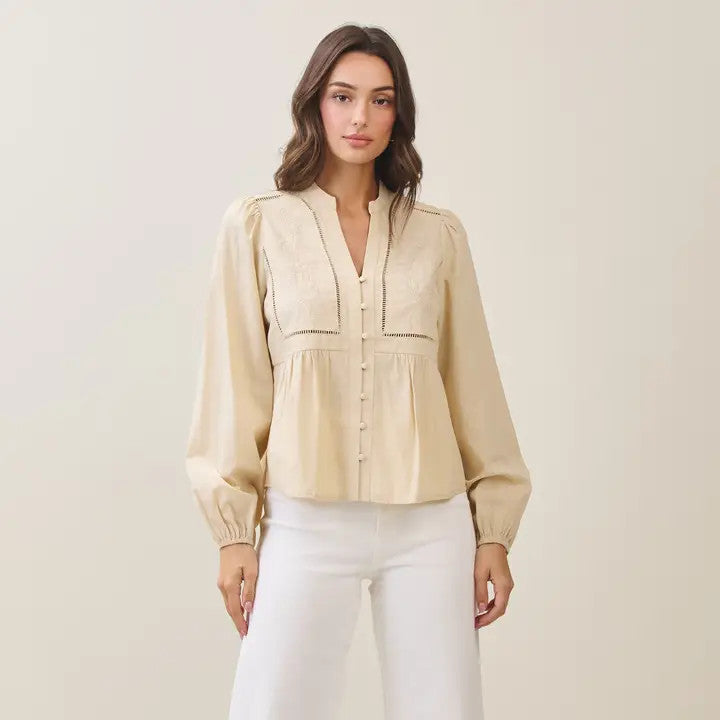 <p>Embroidered Peasant Blouse&nbsp;</p>