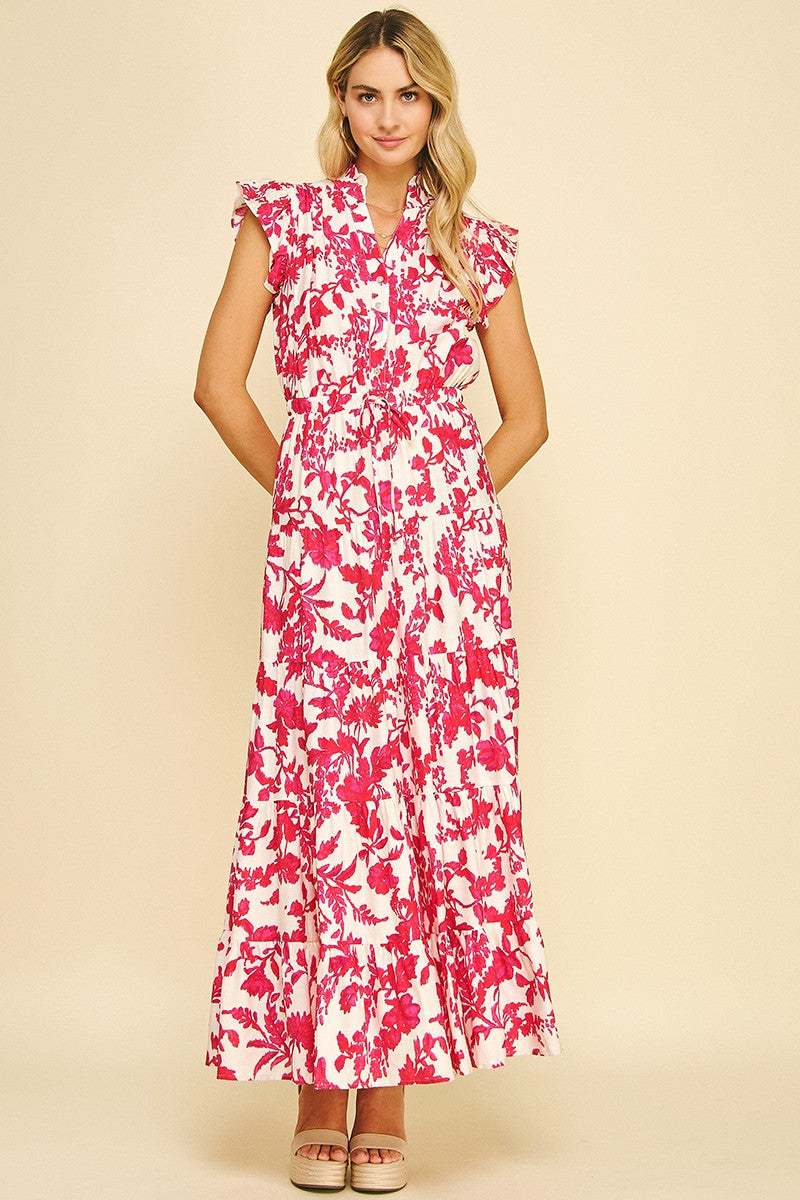 <p>Melina Floral Tiered Maxi Dress</p>