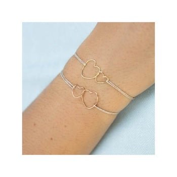 <p>Aimee Heart Duo Bracelet</p> - Indigo Republic Boutique