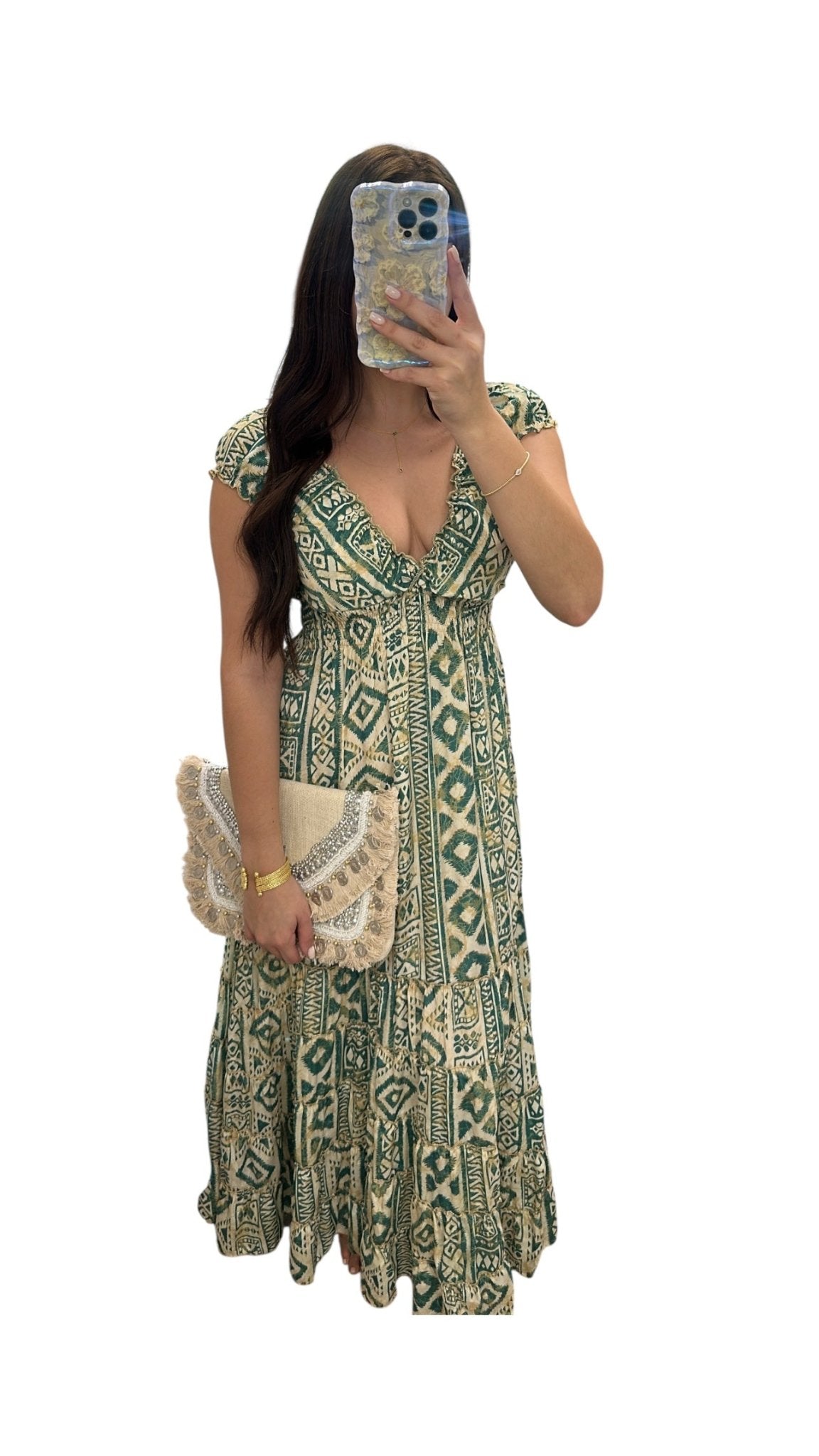 <p>Azura Smocked Maxi Dress</p> - Indigo Republic Boutique