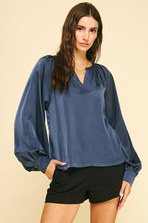 <p>Camila V - neck Woven Blouse</p> - Indigo Republic Boutique
