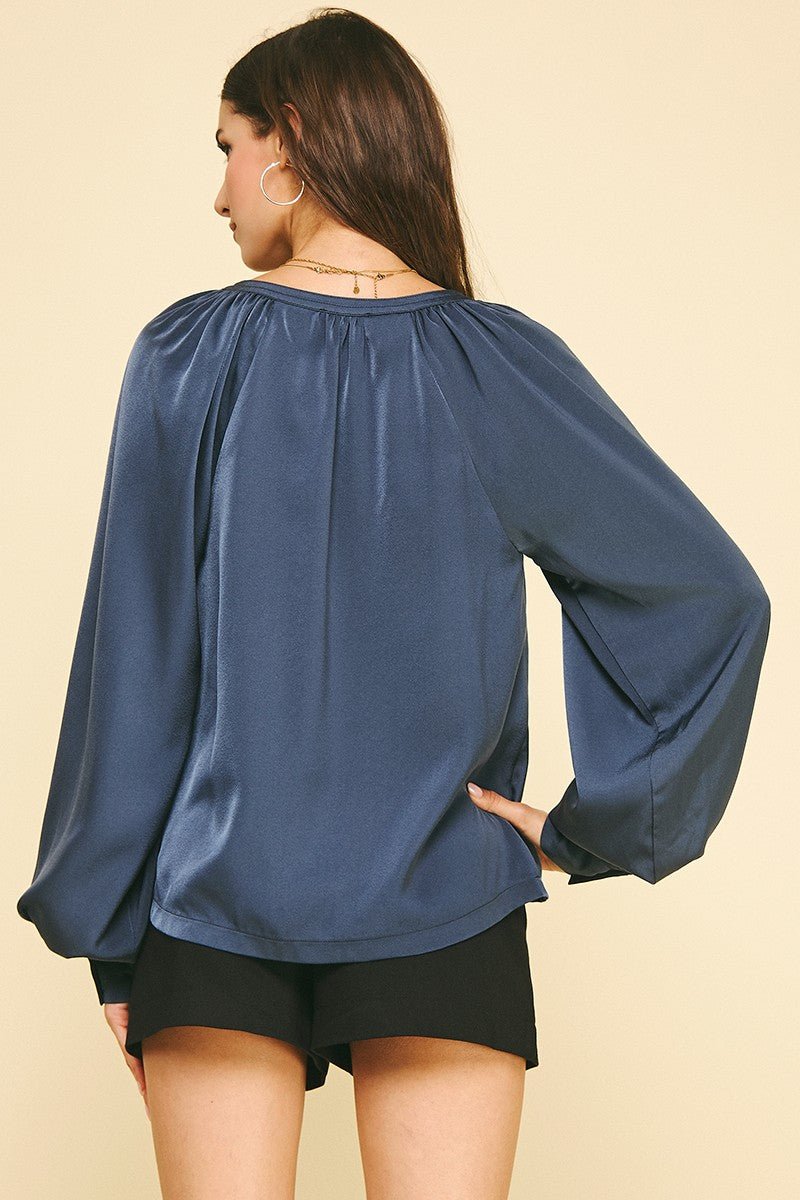 <p>Camila V - neck Woven Blouse</p> - Indigo Republic Boutique