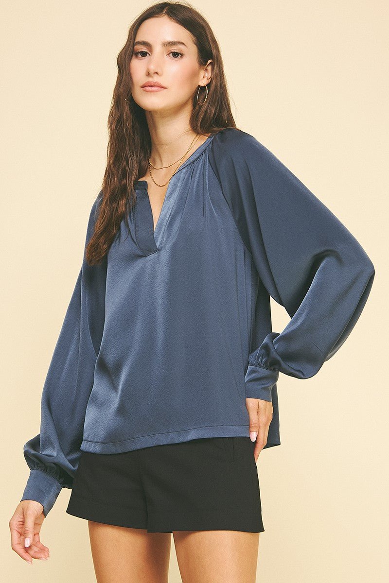 <p>Camila V - neck Woven Blouse</p> - Indigo Republic Boutique