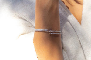 <p>Double Row Tennis Bangle&nbsp;</p> - Indigo Republic Boutique