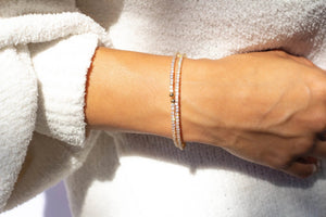 <p>Double Row Tennis Bangle&nbsp;</p> - Indigo Republic Boutique